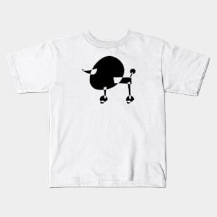 Black Poodle. Dog breed silhouette. Avantgarde graphic style. Build your collection. Kids T-Shirt